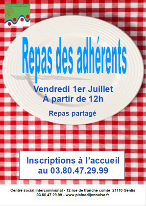 Affiche repas des adhérents